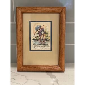 VTG Rare 1985 Bergsma Signed Numbered 227/7500‎ Matted Framed Golf Inspirational
